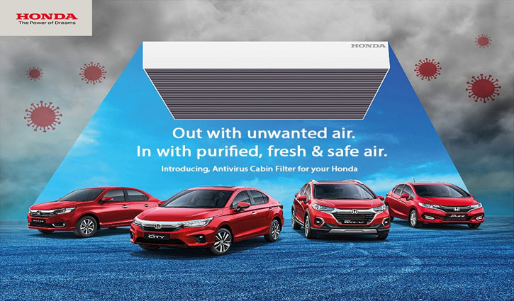 Honda India introduces new anti virus cabin air-filter to reduce infection risk