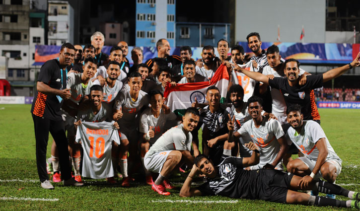 India became SAIF football champion for the eighth time