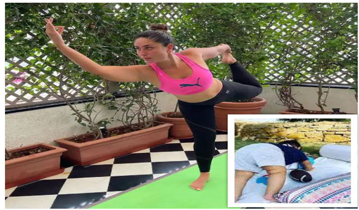 On the picture of son Jeh doing yoga, Kareena Kapoor said, Yoga is in the family