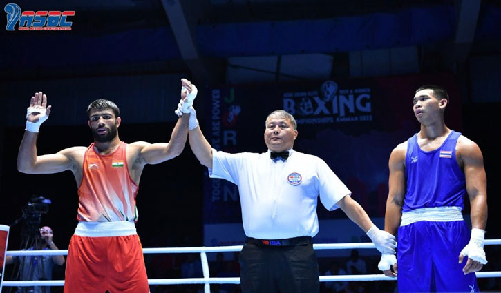Sumit reached the semi-finals of the 2022 Asian Elite Boxing Championship with a resounding victory