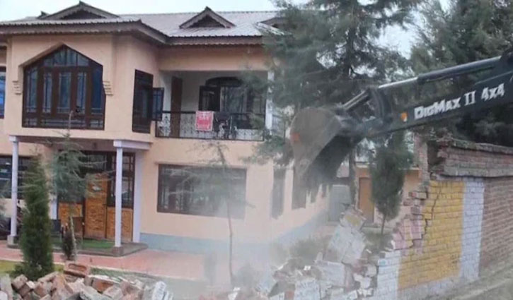 J&K govt razes property of Hizbul commander Amir Khan in Pahalgam