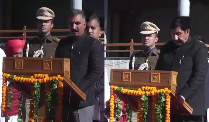 Sukhwinder Sukhu of Congress took charge of Himachal, Mukesh Agnihotri became Deputy CM