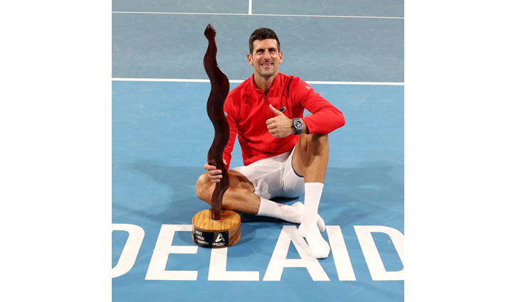 Novak Djokovic won the title of Adelaide Open