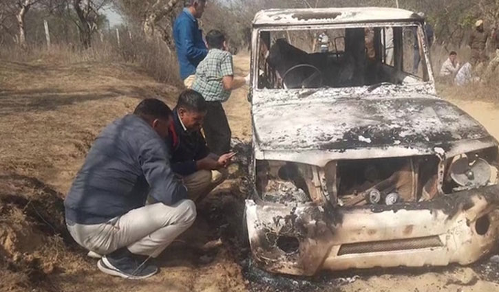 Two charred bodies found in Bolero in Haryana's Bhiwani; Relatives accused the role of Bajrang Dal