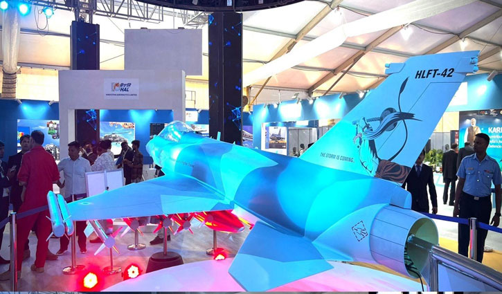 HAL removes 'Hanuman' picture from tail of HLFT-42 aircraft displayed at airshow