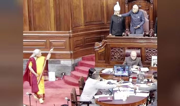 Jaya Bachchan points finger at Rajya Sabha Chairman during Parliament session