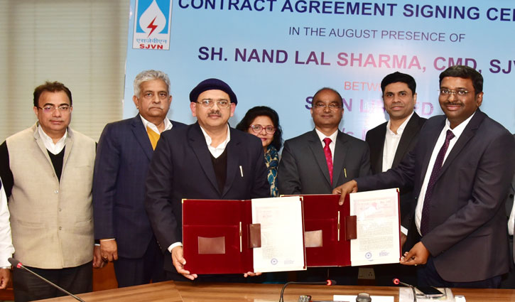 SJVN signs EPC contract for 382 MW Sunni Dam Hydroelectric Project