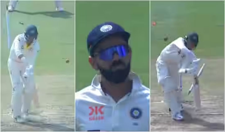 Umesh Yadav blows stumps of Mitchell Starc, Todd Murphy, Virat Kohli reacts like this