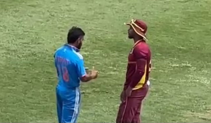 Virat Kohli gave valuable tips to West Indies batsmen, video viral