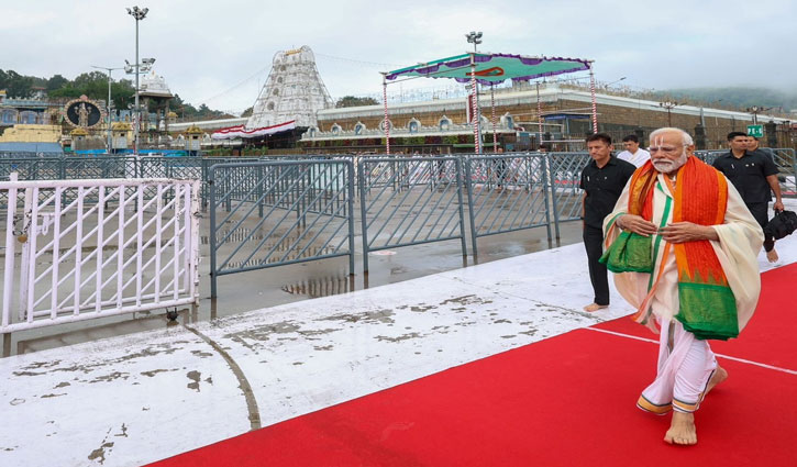 PM Modi visits Lord Venkateswara temple in Tirupati, prays for prosperity of Indians