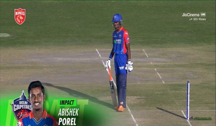IPL 2024: Abhishek Porel's tremendous batting as impact substitute