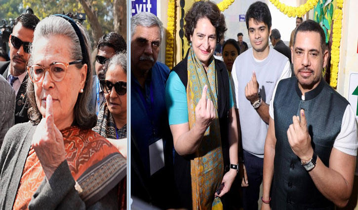 Delhi Assembly Elections: Sonia Gandhi and Priyanka Gandhi cast their vote, appeal to people to participate in voting