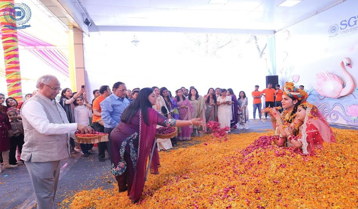 Holi of flowers at SGT University; Celebration of love, culture and sustainable development