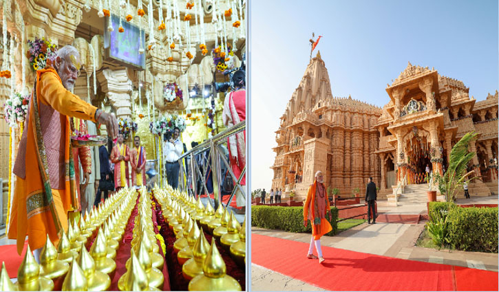 PM Modi offers prayers to Lord Shiva at Somnath Jyotirlinga Temple