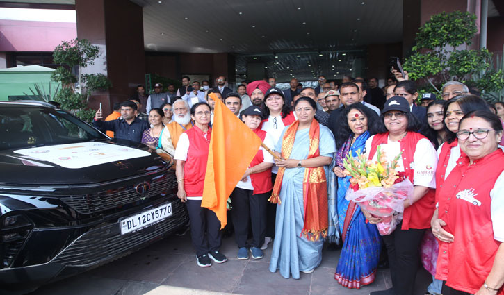 Delhi Chief Minister Rekha Gupta flagged off the 'Mothers on Wheels' road trip, which will cover 22 countries and 47 cities