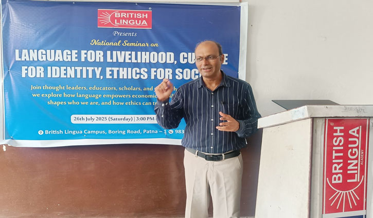 Dr. Birbal Jha introduced a three-tier model of development: English for livelihood, culture for identity, morality for society