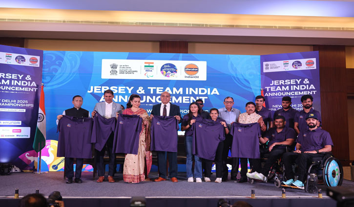 Team India's jersey for World Para Athletics Championship launched in New Delhi