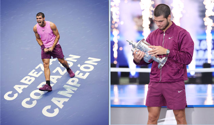 Carlos Alcaraz defeated Jannik Sinner to win the US Open men's singles title