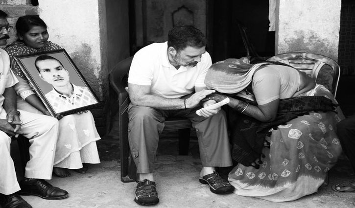 Rahul Gandhi meets family of Dalit man killed in Rae Bareli