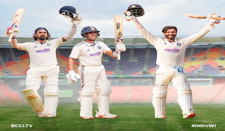 Ahmedabad Test: Rahul, Jurel and Jadeja score centuries as India maintain a strong hold amid West Indies' hapless bowling.