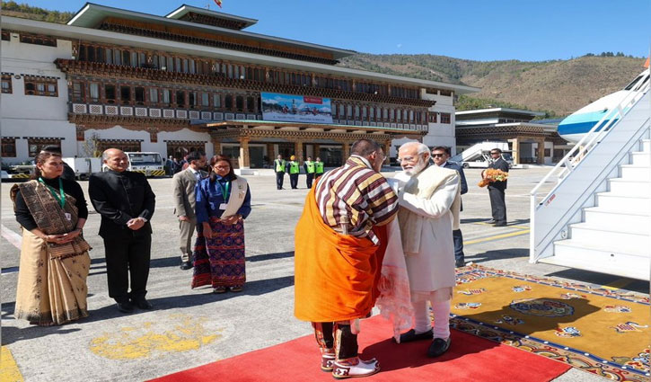 Prime Minister Modi receives warm welcome on his two-day visit to Bhutan
