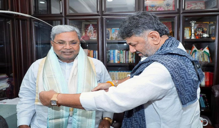 Karnataka: CM Siddaramaiah and Deputy CM Shivakumar conclude their breakfast meeting, both leaders demonstrate strength and unity