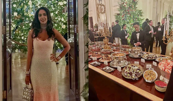 Mallika Sherawat shared pictures from the White House Christmas dinner in the US