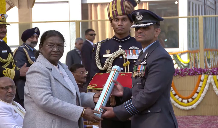On Republic Day, Group Captain Shubhanshu Shukla was awarded the Ashok Chakra, presented by the President.
