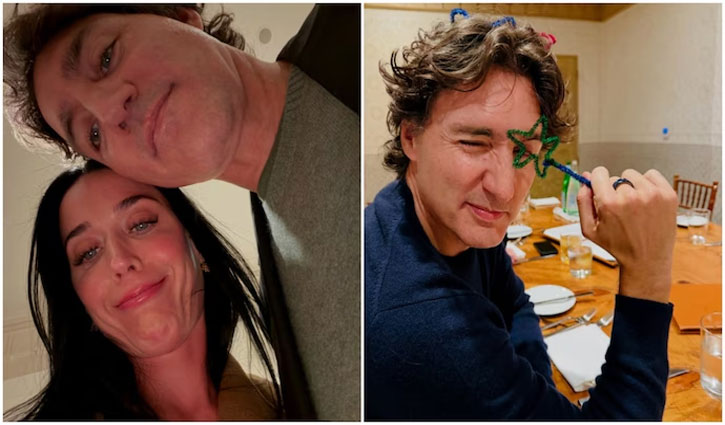 Pop star Katy Perry shares intimate photo with former Canadian Prime Minister Justin Trudeau