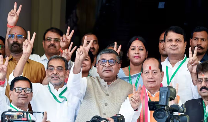 In Bihar, all NDA candidates—including Nitish Kumar—triumphed in the Rajya Sabha elections, while the opposition alleged horse-trading of MLAs.