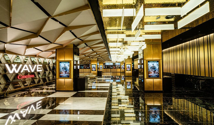 Screen launch of Wave Cinema equipped with hi-tech entertainment system and live kitchen at I-Thums Mall in Greater Noida