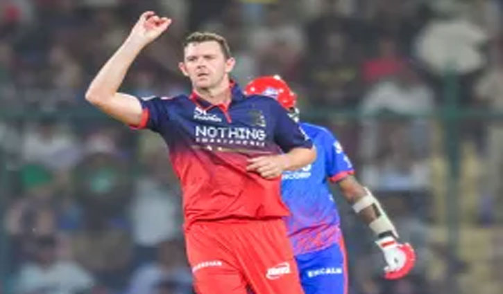 On his brilliant bowling performance, Josh Hazlewood said, "I was following Bhuvneshwar Kumar."