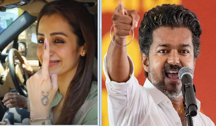 Actress Trisha's Voting Post Goes Viral on Instagram; Speculation Over Her Relationship with Vijay Intensifies
