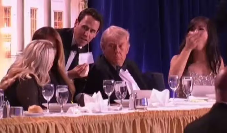 Shots fired during White House Correspondents' Association dinner; everyone, including Trump, is safe.