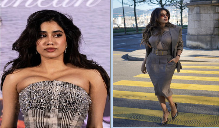 Bollywood star Janhvi Kapoor's glamorous dress from the Spring Collection has set the internet on fire.