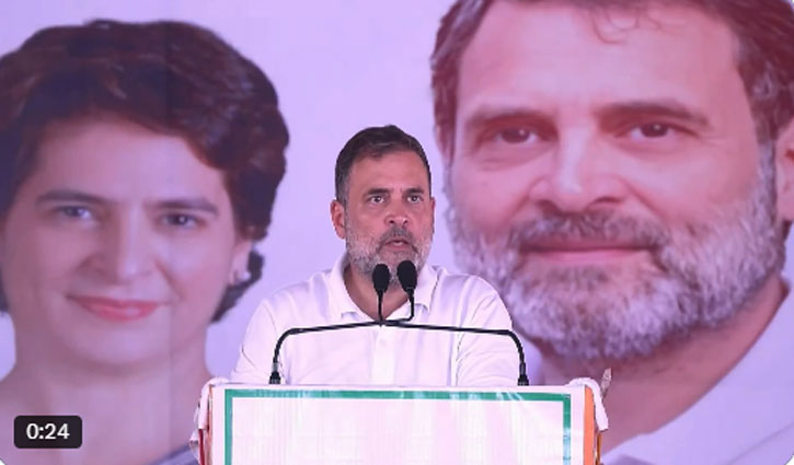Rahul Gandhi attacks PM Modi, says: "An economic storm is sweeping the country, while the Prime Minister is distributing toffees in Italy."