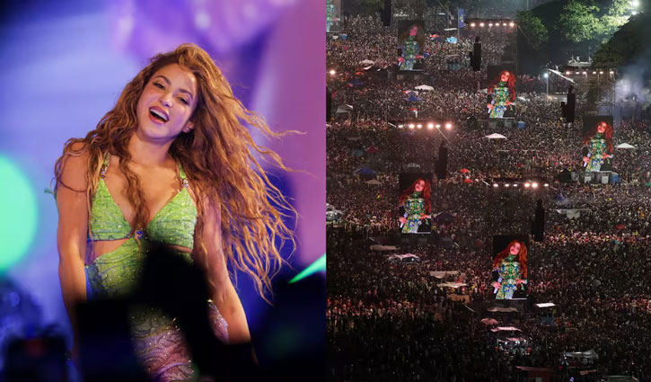 More than two million people attended Colombian pop star Shakira's concert at Copacabana Beach.