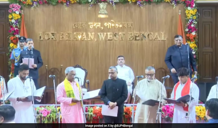 Suvendu Adhikari Cabinet Expanded in West Bengal; 35 BJP MLAs Sworn in as Ministers