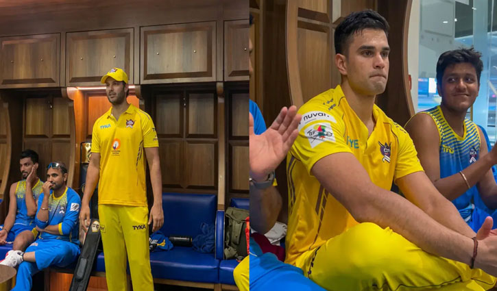Arjun Tendulkar's Reaction To Captain Shivam Dube's Dressing Room Praise Is Viral