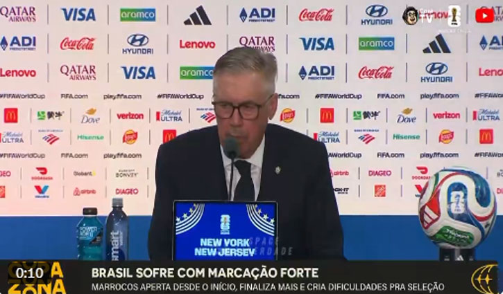 Brazil coach Carlo Ancelotti upset over draw against Morocco; 'The team was nervous'
