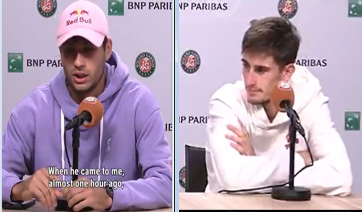 I almost cried: Fabio Cobolli's reaction to Matteo Arnaldi withdrawing from the French Open semi-final.