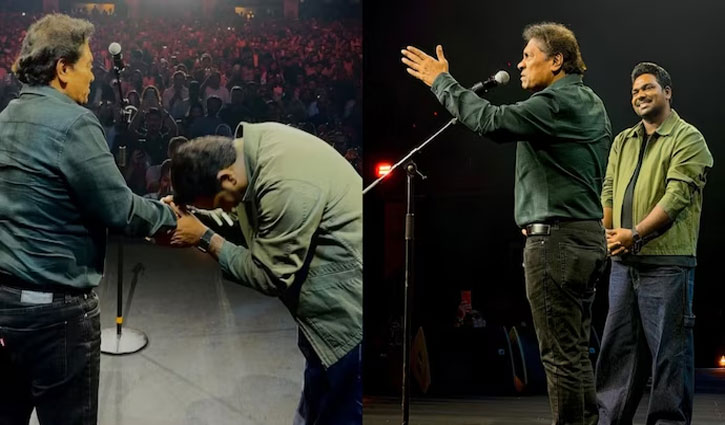 Johnny Lever attends Zakir Khan's show; videos and photos go viral on social media.