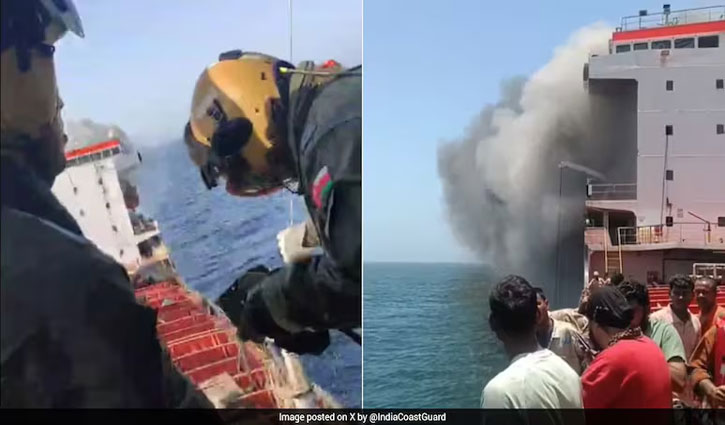 Helicopter Rescue For 24 Indians From Ship Hit By Missile Near Oman