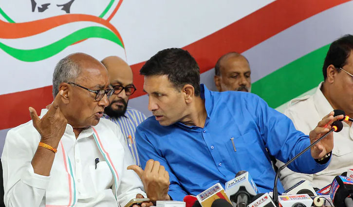 Uproar within the Congress over the Ujjain land allotment dispute; conflicting statements by Digvijaya Singh and Jitu Patwari spark a row in the party.