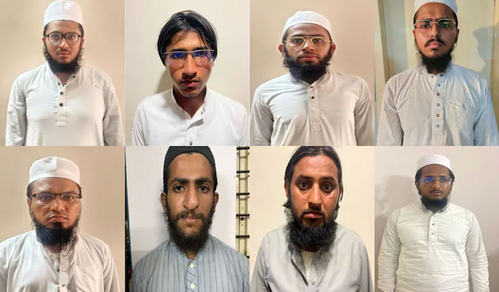 Gujarat's anti-terror agency arrested eight members of the terrorist organization Jaish-e-Mohammed.
