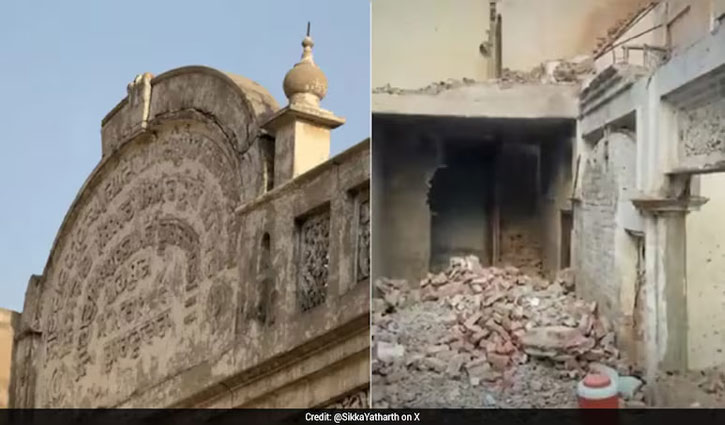 A 125-year-old gurdwara was demolished in Pakistan; India termed it "highly condemnable."