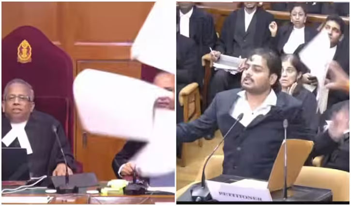 Dramatic outburst in Supreme Court: Complainant throws papers, abuses Chief Justice