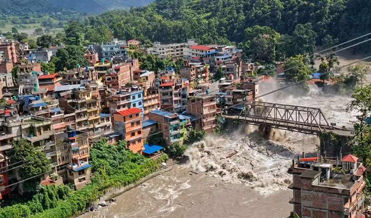 Nepal claims dam failure caused deadly floods; China dismisses the claim.