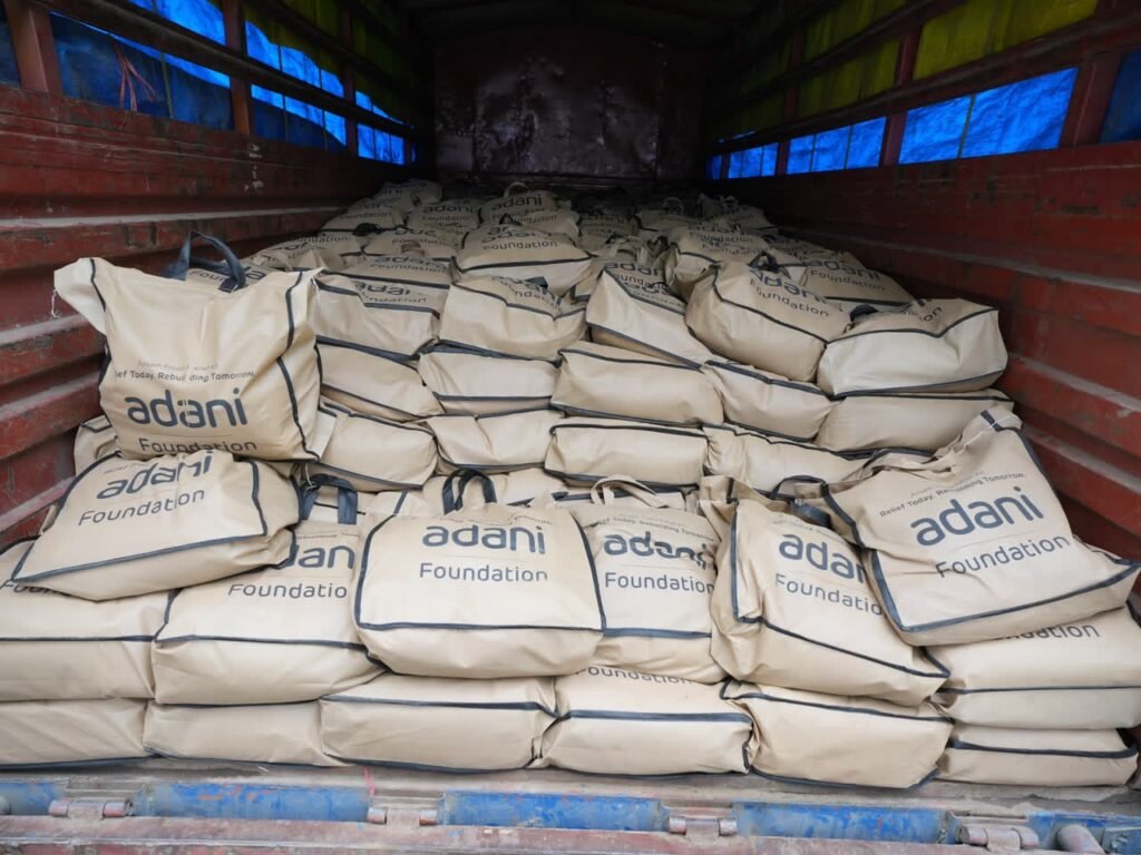 Gautam Adani donates ₹11 crore for Assam flood relief; Adani Foundation extends aid to 8,000 families.
