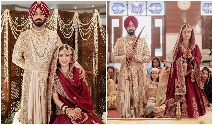 TV actress Charlie Chauhan ties the knot with cricketer Ramandeep Singh.